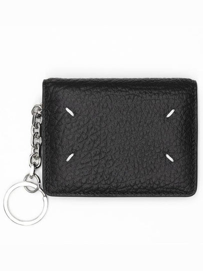 4 Stitch Keyring Card Wallet Black - MAISON MARGIELA - BALAAN 2