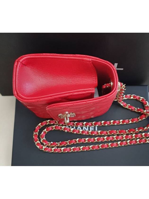 Trendy CC Trend CC Mini Bag Red Lambskin A81633 - CHANEL - BALAAN 6