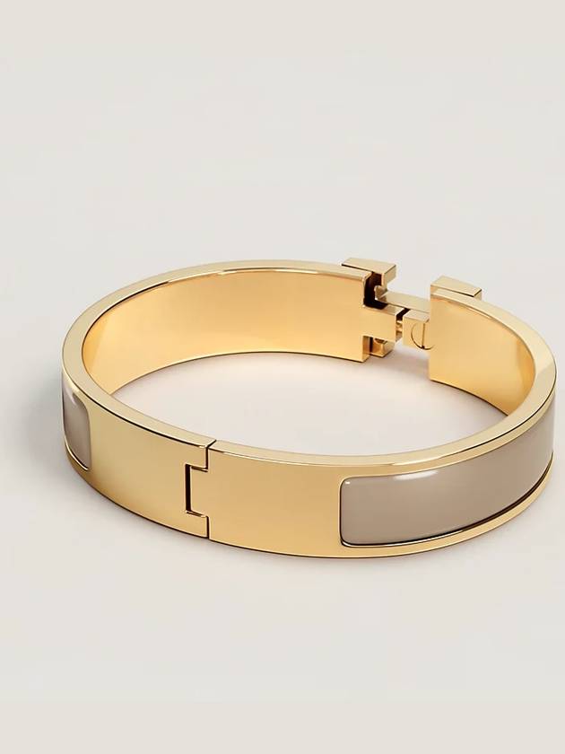 Clic H Bracelet Gold Marron Glace - HERMES - BALAAN 4