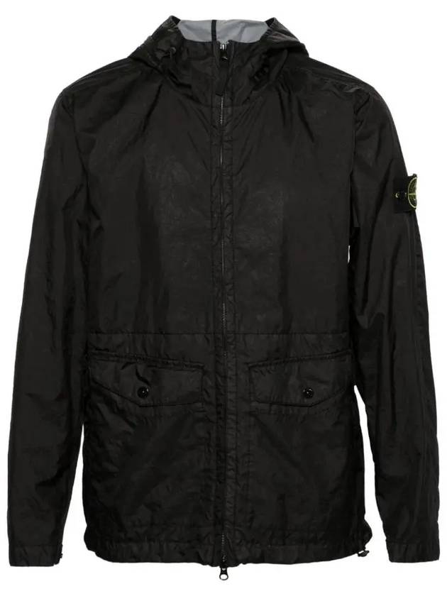 Membrana 3L TC Hooded Jacket Black - STONE ISLAND - BALAAN 2