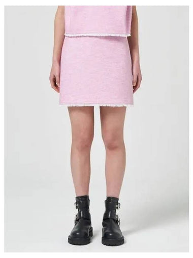 Cotton tweed mini skirt pink domestic product GM0023112440329 - JUUN.J - BALAAN 1