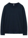 Semi over Silket Cotton U neck Long Sleeve DEEP NAVY - WEST GRAND BOULEVARD - BALAAN 2