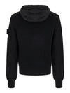 PrimaLoft-TC Knit Nylon Zip Up Hoodie Black - STONE ISLAND - BALAAN 3