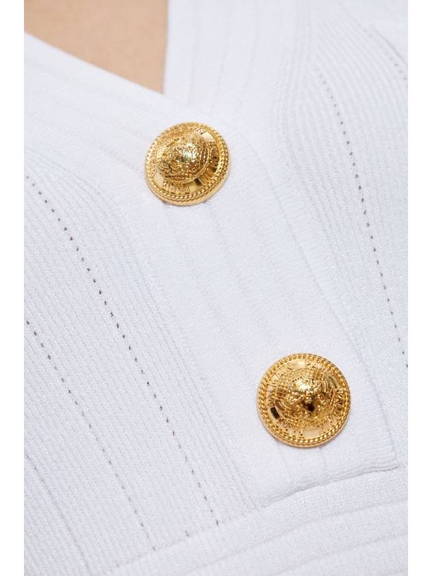 Balmain Dress With Decorative Buttons, Women's, White - BALMAIN - BALAAN 5