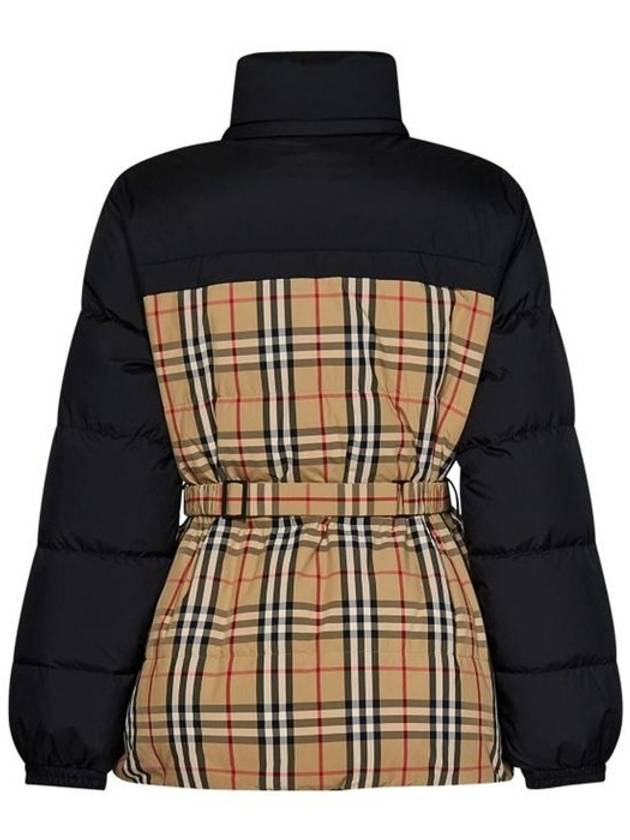 Check Reversible Down Padding Beige Black - BURBERRY - BALAAN 6