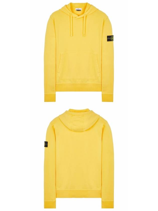 Waffen Patch Cotton Fleece Hoodie Yellow - STONE ISLAND - BALAAN 5