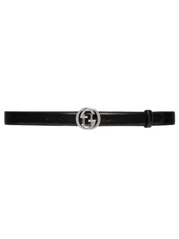 Interlocking G Leather Belt Black - GUCCI - BALAAN 2