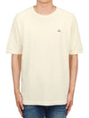 30/1 Sponge Fleece Short Sleeve Sweatshirt Beige - CP COMPANY - BALAAN 2