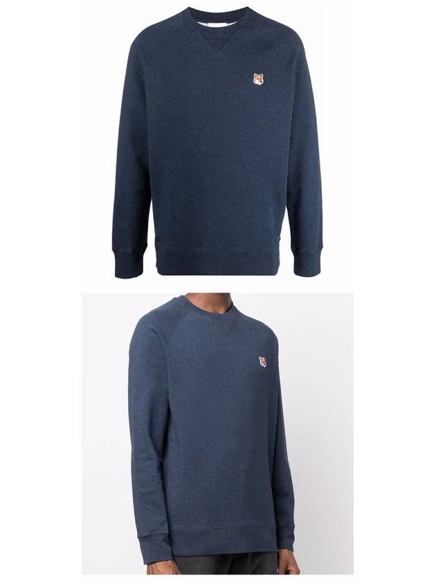 Fox Head Patch Classic Sweatshirt Navy Melange - MAISON KITSUNE - BALAAN 5