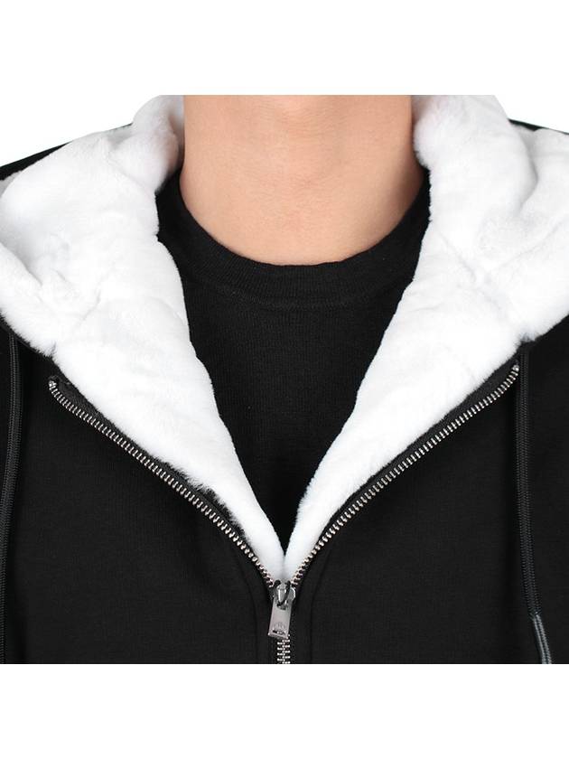 Classic Bunny Zip Up Hoodie White Lining Black - MOOSE KNUCKLES - BALAAN 8