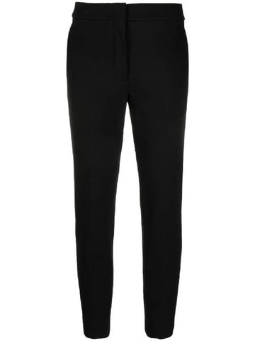 Pegno Crop Rayon Viscose Slacks Black - MAX MARA - BALAAN 1