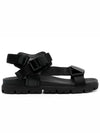 Sporty Leather Re-Nylon Tape Sandals Black - PRADA - BALAAN 3