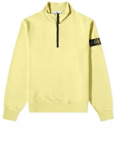 Wappen Patch Half Zip Up Sweatshirt Yellow - STONE ISLAND - BALAAN 2