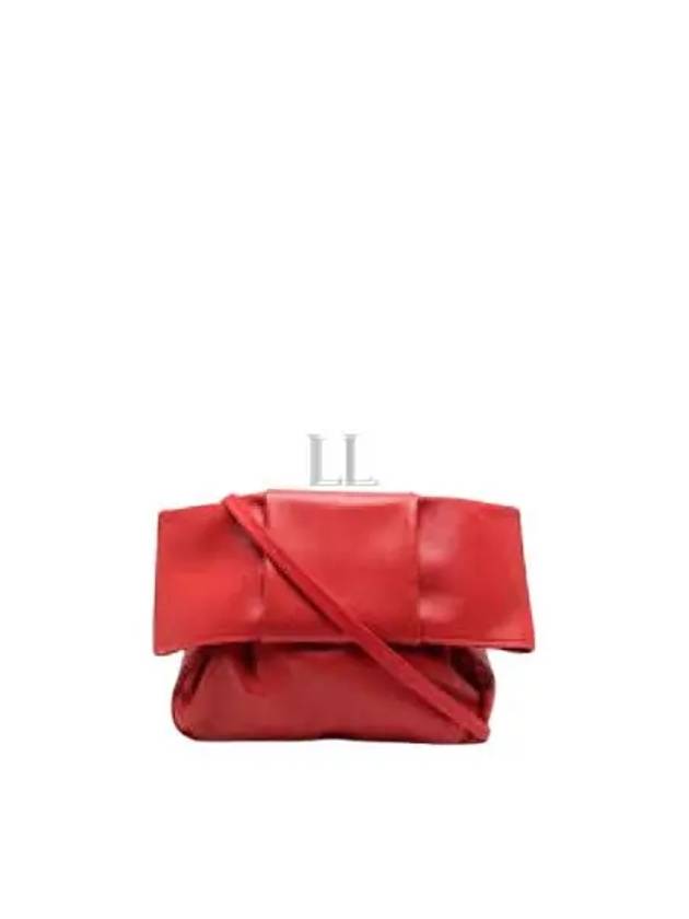 Bow Small Leather Pouch Bag Red - JIL SANDER - BALAAN 2