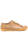 Peu Leather Low Top Sneakers Brown - CAMPER - BALAAN 2