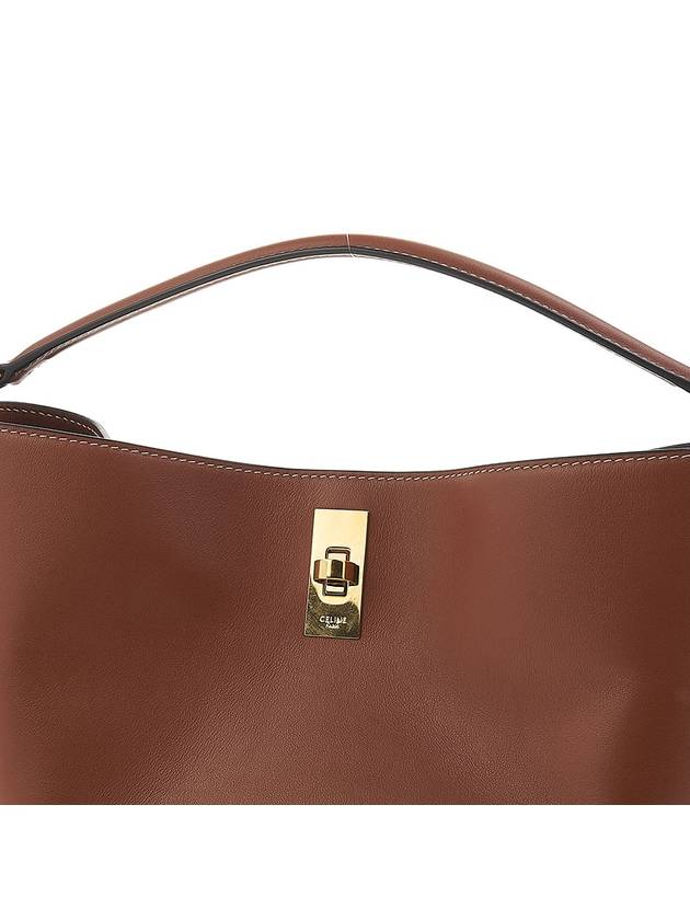 16 Logo Calfskin Bucket Bag Brown - CELINE - BALAAN 10