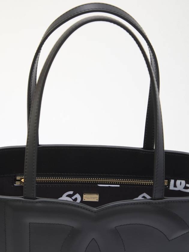 Logo Embossing Small Tote Bag Black - DOLCE&GABBANA - BALAAN 5