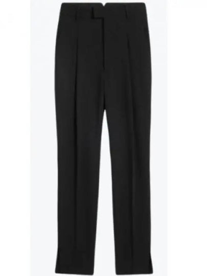 Cigarette Fit High Waist Pants Black - AMI - BALAAN 2