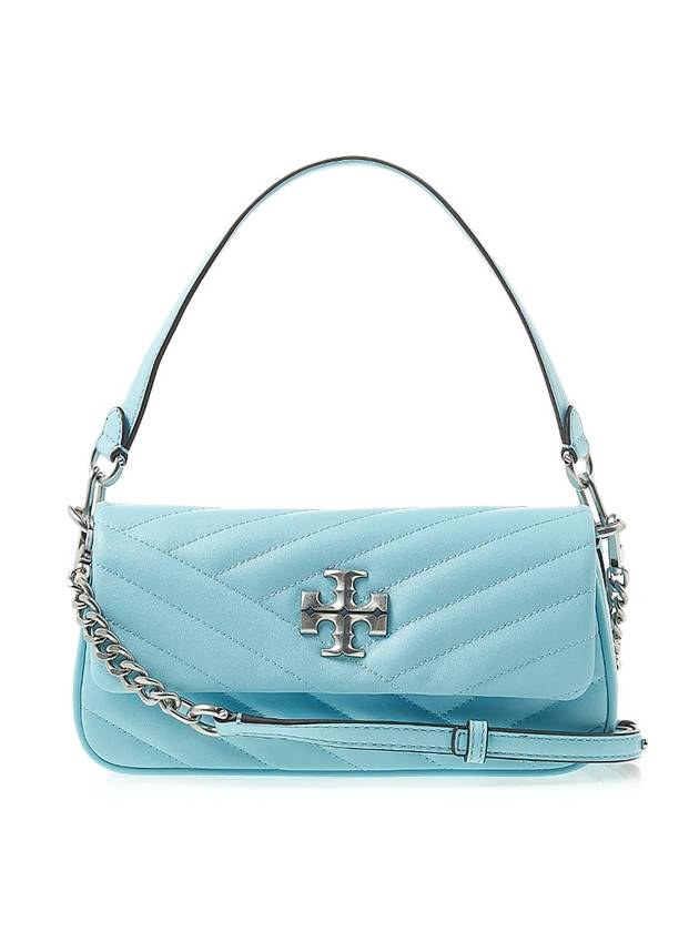 Kira Chevron Flap Small Shoulder Bag Blue - TORY BURCH - BALAAN 2