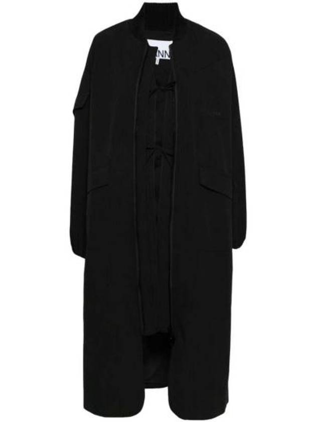 Coat F9468 099 BLACK - GANNI - BALAAN 2