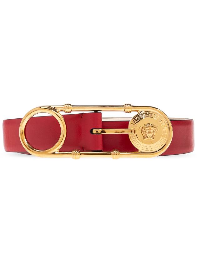 Versace Leather Belt, Women's, Red - VERSACE - BALAAN 1