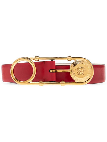 Versace Leather Belt, Women's, Red - VERSACE - BALAAN 1