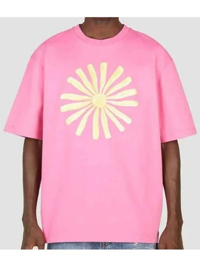 Men's Le Soleil Cotton Short Sleeve T-Shirt Pink - JACQUEMUS - BALAAN 2