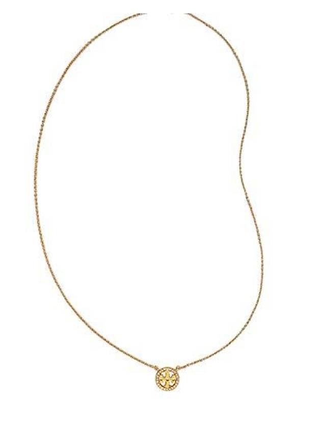 Miller Pave Logo Delicate Necklace Gold - TORY BURCH - BALAAN 1