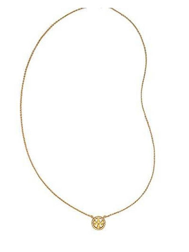 Miller Pave Logo Delicate Necklace Gold - TORY BURCH - BALAAN 1