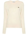 ORB Logo Knit Top White - VIVIENNE WESTWOOD - BALAAN 2