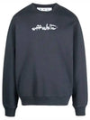 arrow logo painting crewneck sweatshirt anthracite gray - OFF WHITE - BALAAN 2