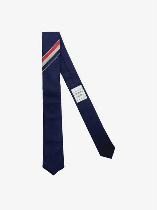 Men's Grosgrain Stripe Tie Dark Navy - THOM BROWNE - BALAAN 2