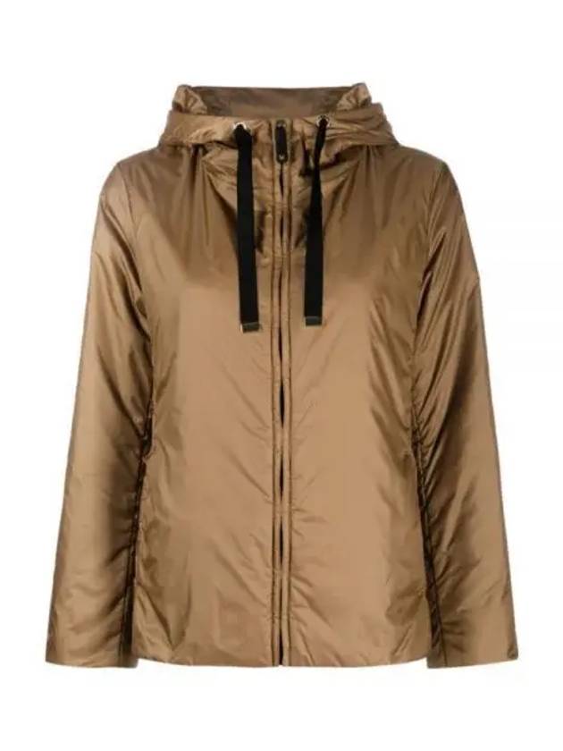 GREENH 94860134 051 94860134600 Green water repellent padded hooded jacket - MAX MARA - BALAAN 1