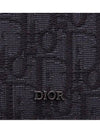 Bi-Fold Card Holder Black  Oblique Jacquard - DIOR - BALAAN 5