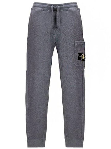 Compass Patch Cotton Track Pants Dark Grey - STONE ISLAND - BALAAN 1