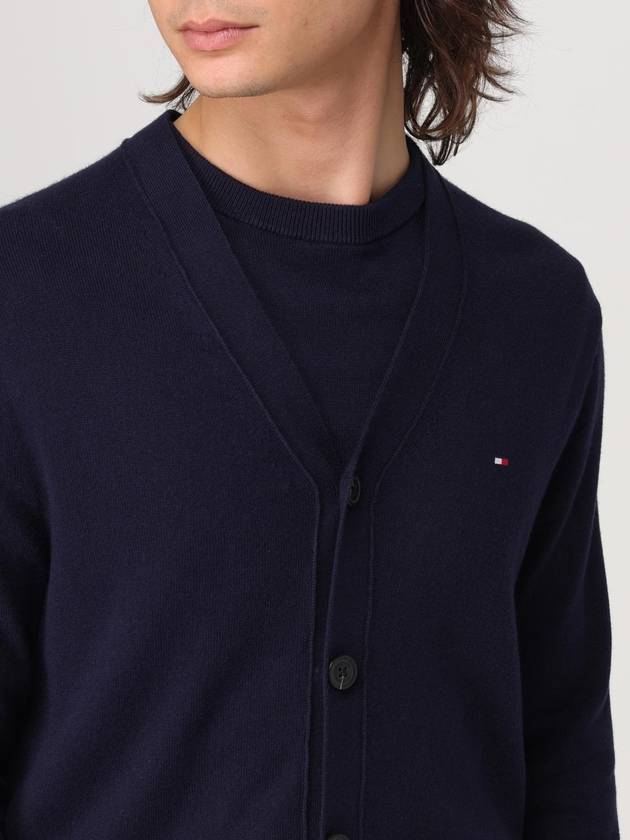 Essential Embroidered Logo Cardigan Navy - TOMMY HILFIGER - BALAAN 5