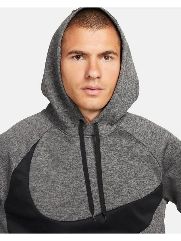 Men's Therma-Fit Pullover Fitness Hoodie Grey - NIKE - BALAAN 5