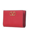 V Logo Signature Card Wallet Red - VALENTINO - BALAAN 2