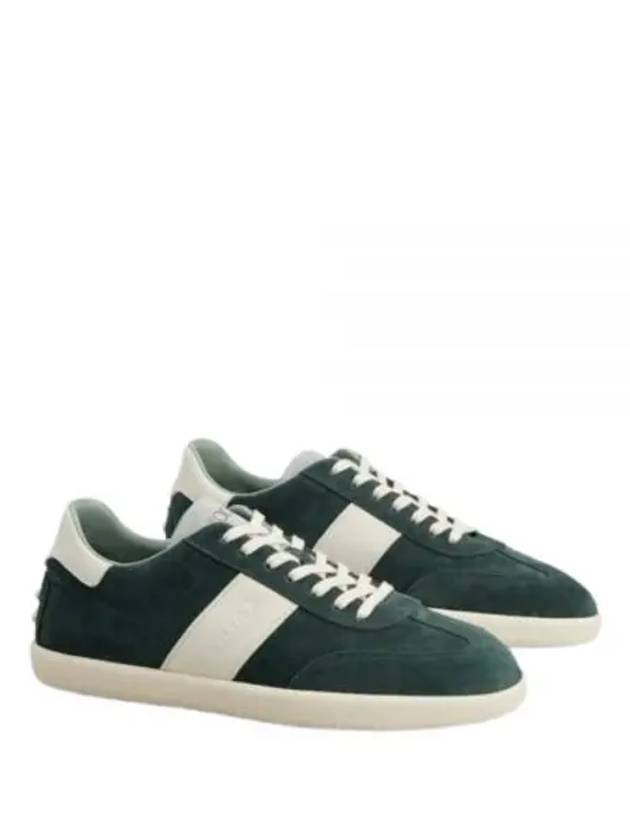 Logo Suede Low Top Sneakers Green - TOD'S - BALAAN 2