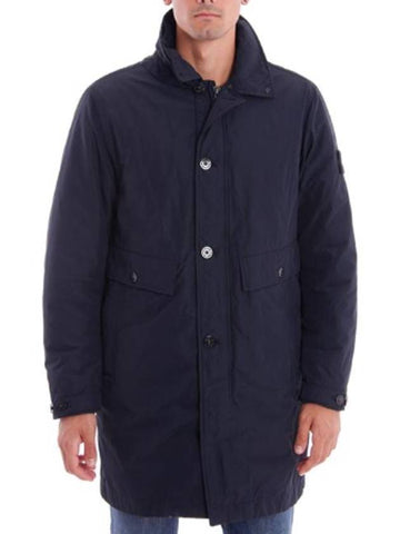 Microlabs Waffen Hood Primaloft Long Jacket Men s Jumper Navy 711570526 V0020 - STONE ISLAND - BALAAN 1