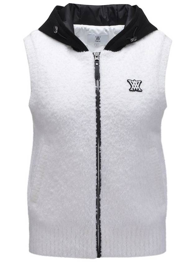 Official W HOODIE KNIT ZIP UP VEST WH - ANEWGOLF - BALAAN 1