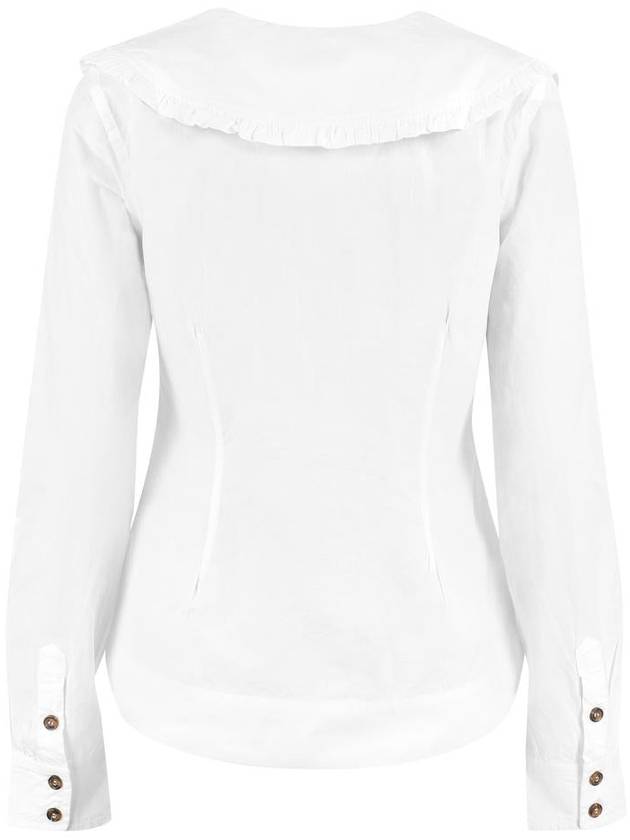 Ganni Maxi Collar Cotton Shirt - GANNI - BALAAN 2