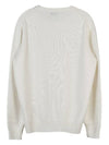 Men's Crew Neck Cashmere Knit Top White - BRUNELLO CUCINELLI - BALAAN 3