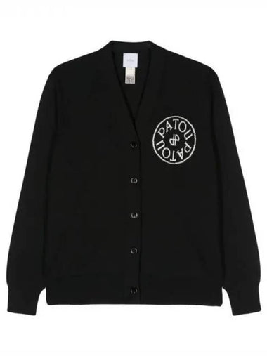 Logo jacquard cotton wool cardigan 271898 - PATOU - BALAAN 1