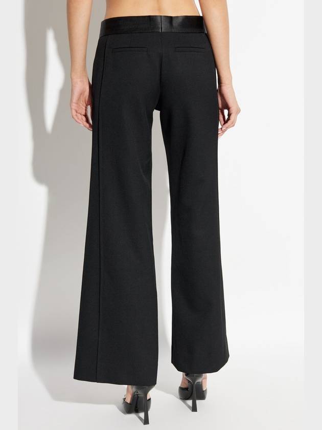 Victoria Beckham Trousers With Satin Waistband, Women's, Black - VICTORIA BECKHAM - BALAAN 4