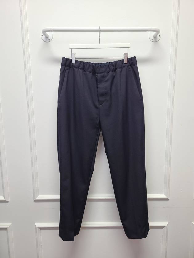 Black Signature Wool Cigarette Drawstring Pants Trousers 46 - LOUIS VUITTON - BALAAN 1