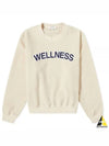 Sherpa Fleece Crew Neck Sweatshirt Cream - SPORTY & RICH - BALAAN 2