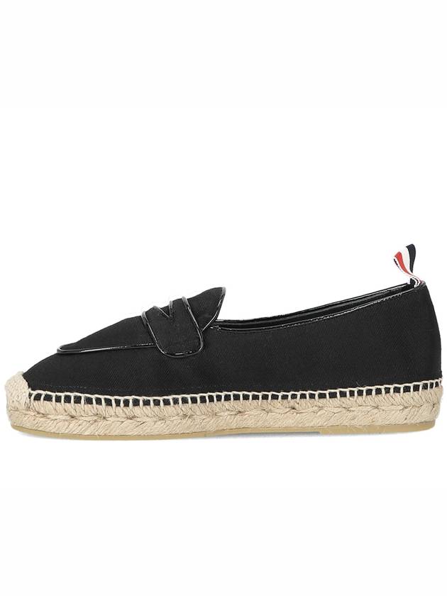 Grosgrain Varsity Penny Loafers Espadrilles Black - THOM BROWNE - BALAAN.