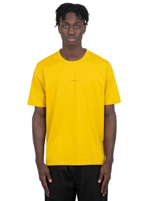 Metropolis Series Mercerized Jersey Logo Print Short Sleeve T-Shirt Yellow - CP COMPANY - BALAAN 2