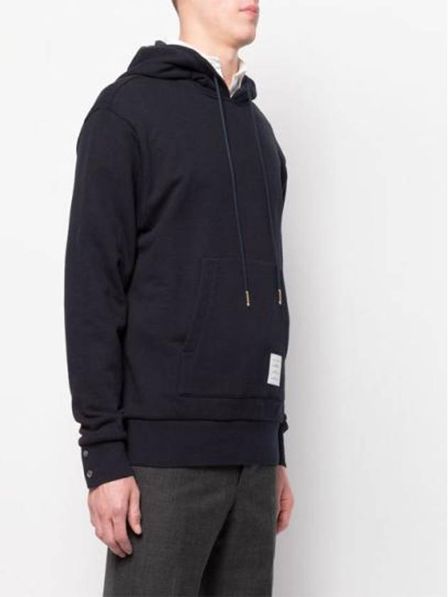 Men's Center Back Stripe Logo Patch Hoodie Navy - THOM BROWNE - BALAAN 5